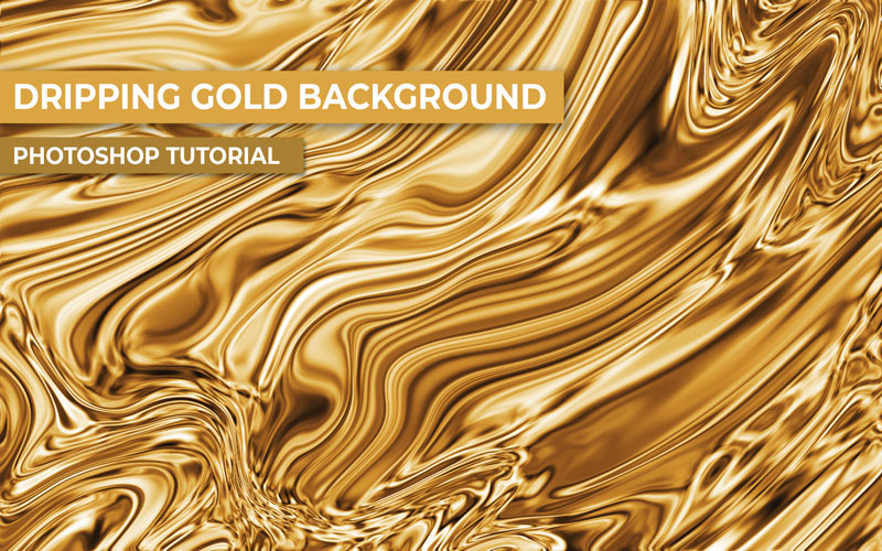 Dripping Gold Background Design Photoshop Tutorial - PrettyWebz Media  Business Templates & Graphics