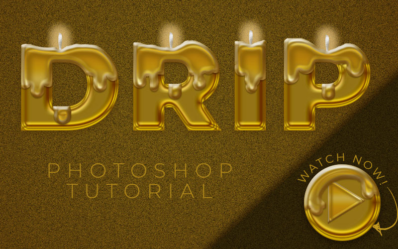 Candle Dripping Text effect Photoshop tutorial