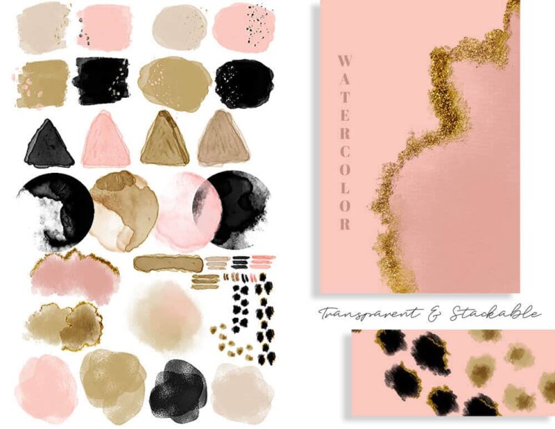 Abstract Design kit watercolor2