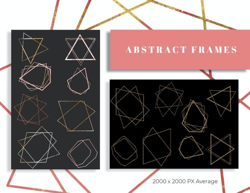 Abstract Design kit abstract frames