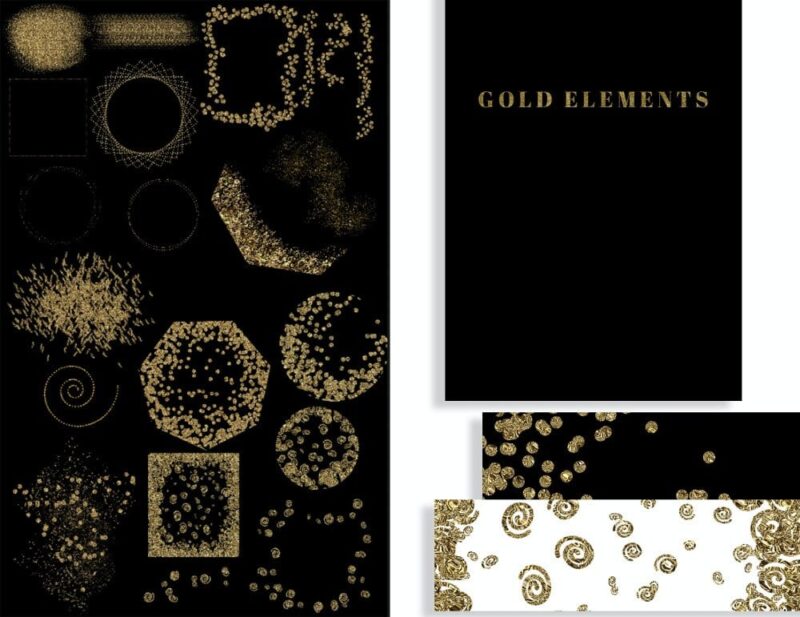 Abstract Design kit Gold accent 1