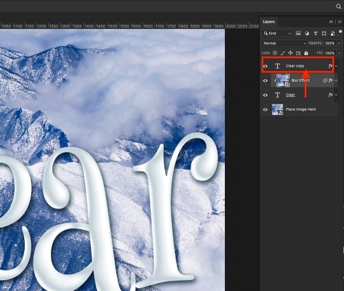 Transparent text Icicles layer settings