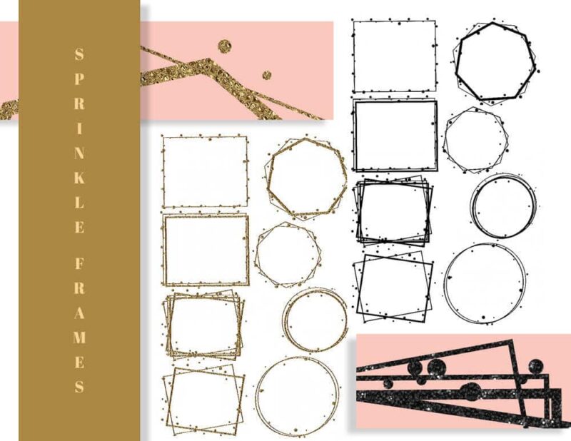 Abstract Design kit sprinkle frames