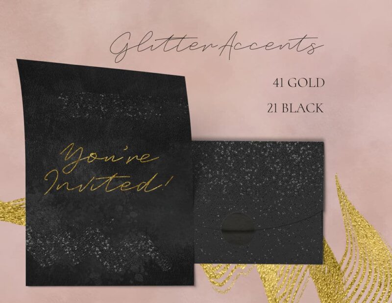 Abstract Design kit Glitter Accents