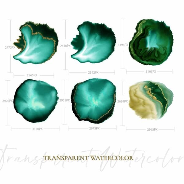 Watercolor blue green kit 13