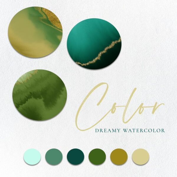 Watercolor blue green kit 15