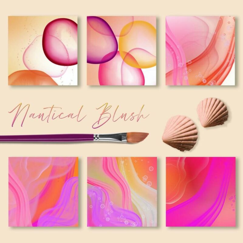 Nautical Blush Ocean Tranquility Backgrounds 6