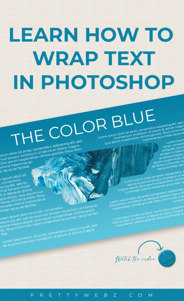 Wrap text in photoshop blue version