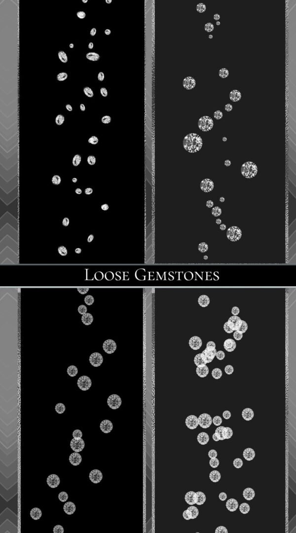 jewelry photoshop brushes - loose gemstones