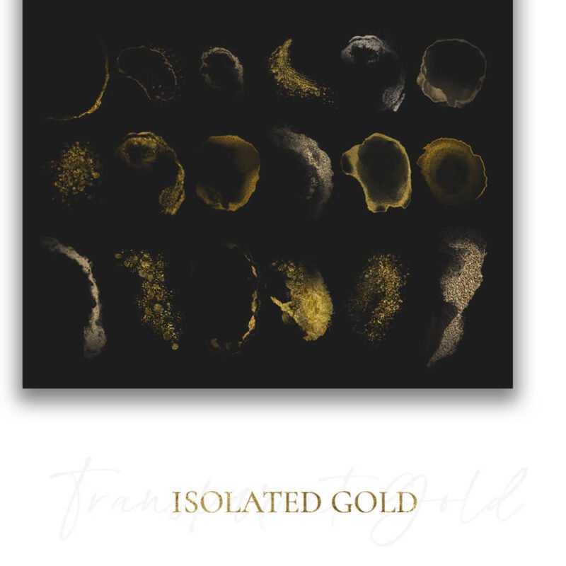 Neutral isolated gold transparent overview