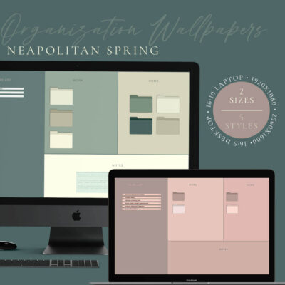 Desktop Organizer Wallpaper - Neapolitan Spring Collection