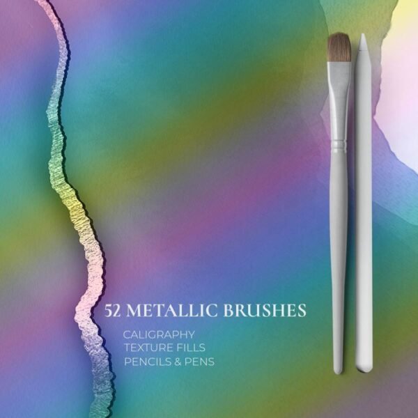 metallic foil brushes for procreate