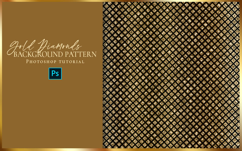 gold pattern design in Photoshop
