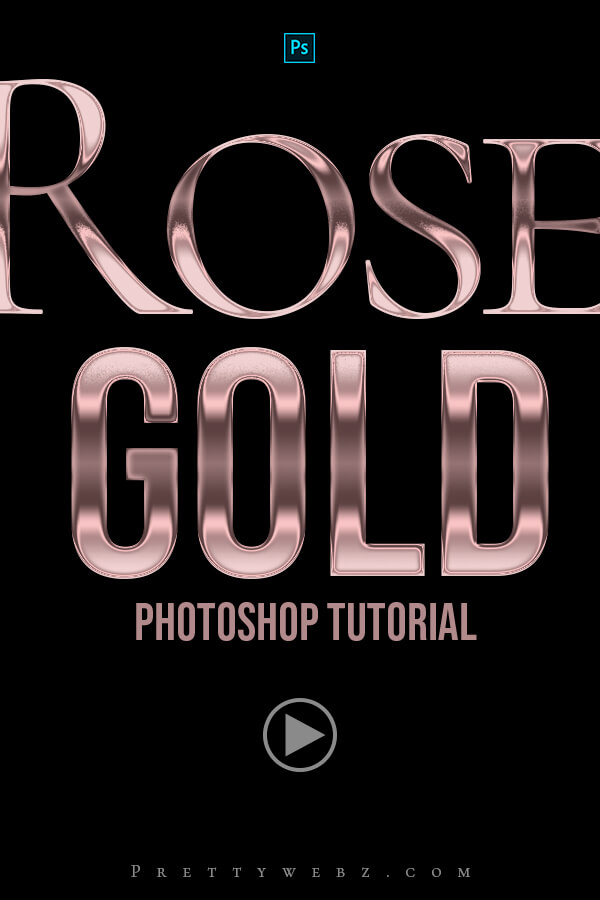 gold gradient text effect rose gold lettering