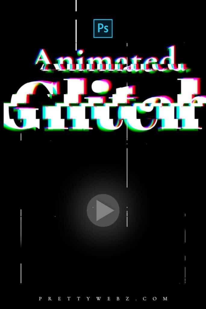 Premium PSD  Glitch text effect editable design