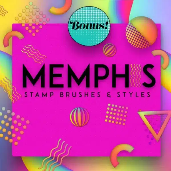 memphis pattern brushes