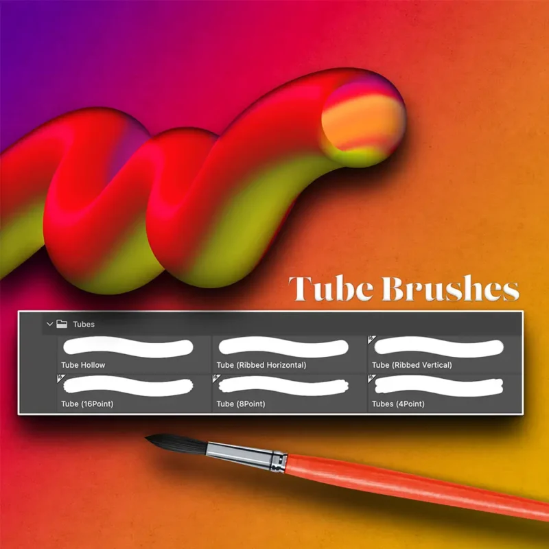 abstract shape art brushes for Photoshop mixer brush