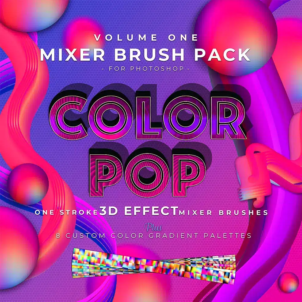 Color Pop Vol. 1 Abstract Shape Art Brushes for Photoshop