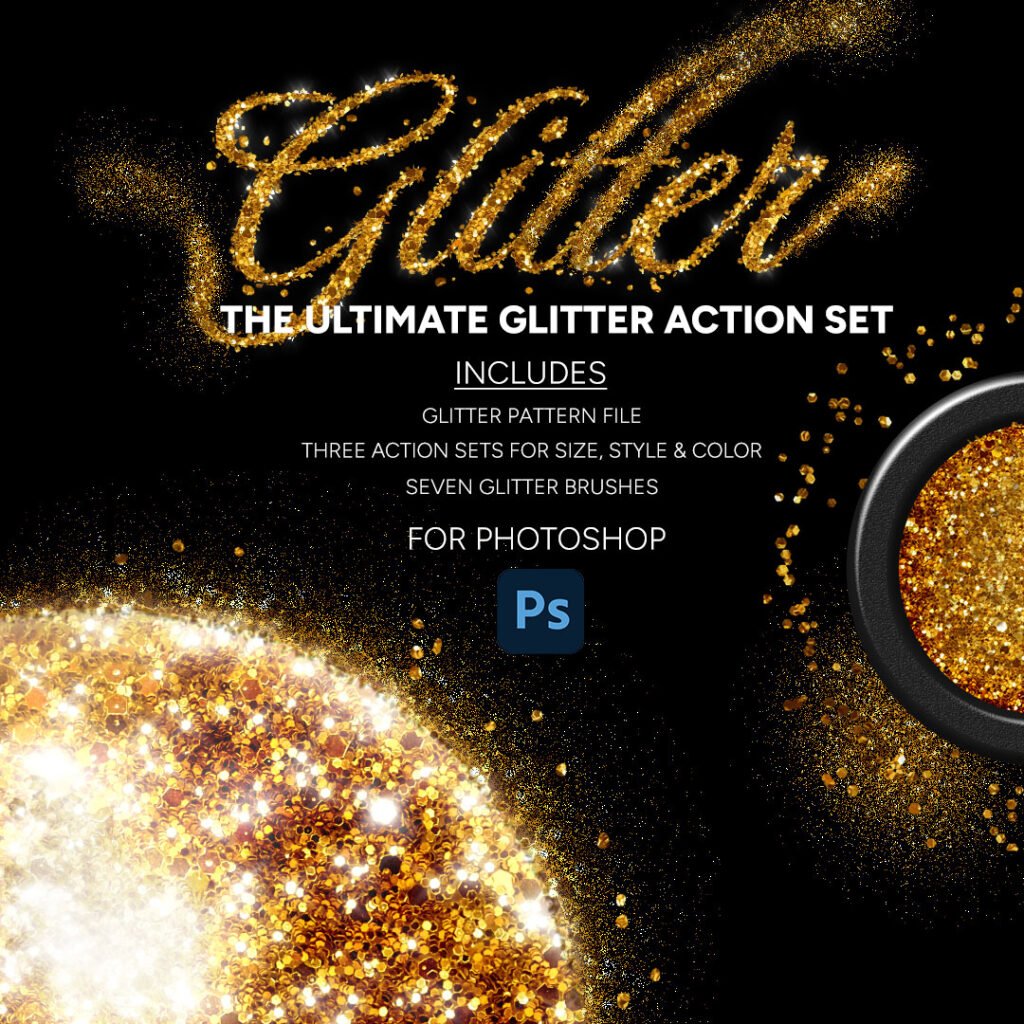 Ultimate Glitter Actions Glitter Overlays for Photoshop